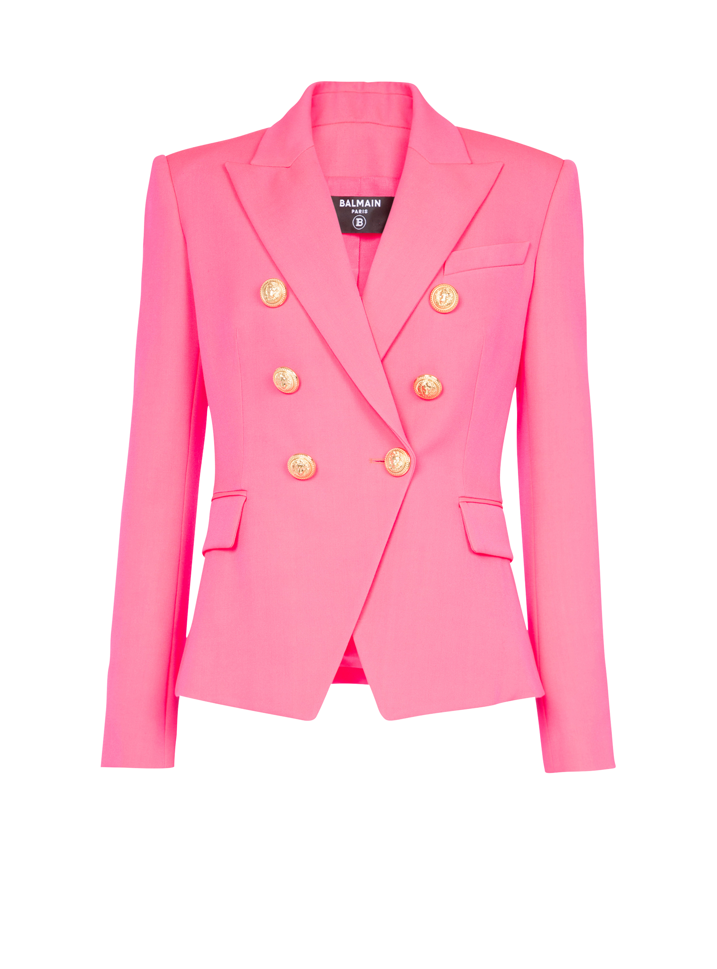 Jacke mit zweireihiger Knopfleiste, rosa