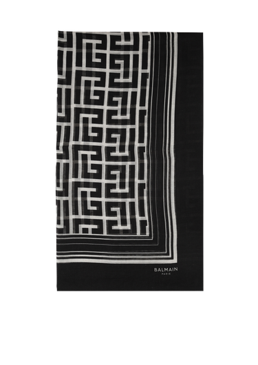 Schal aus Baumwolle mit Balmain-Monogramm