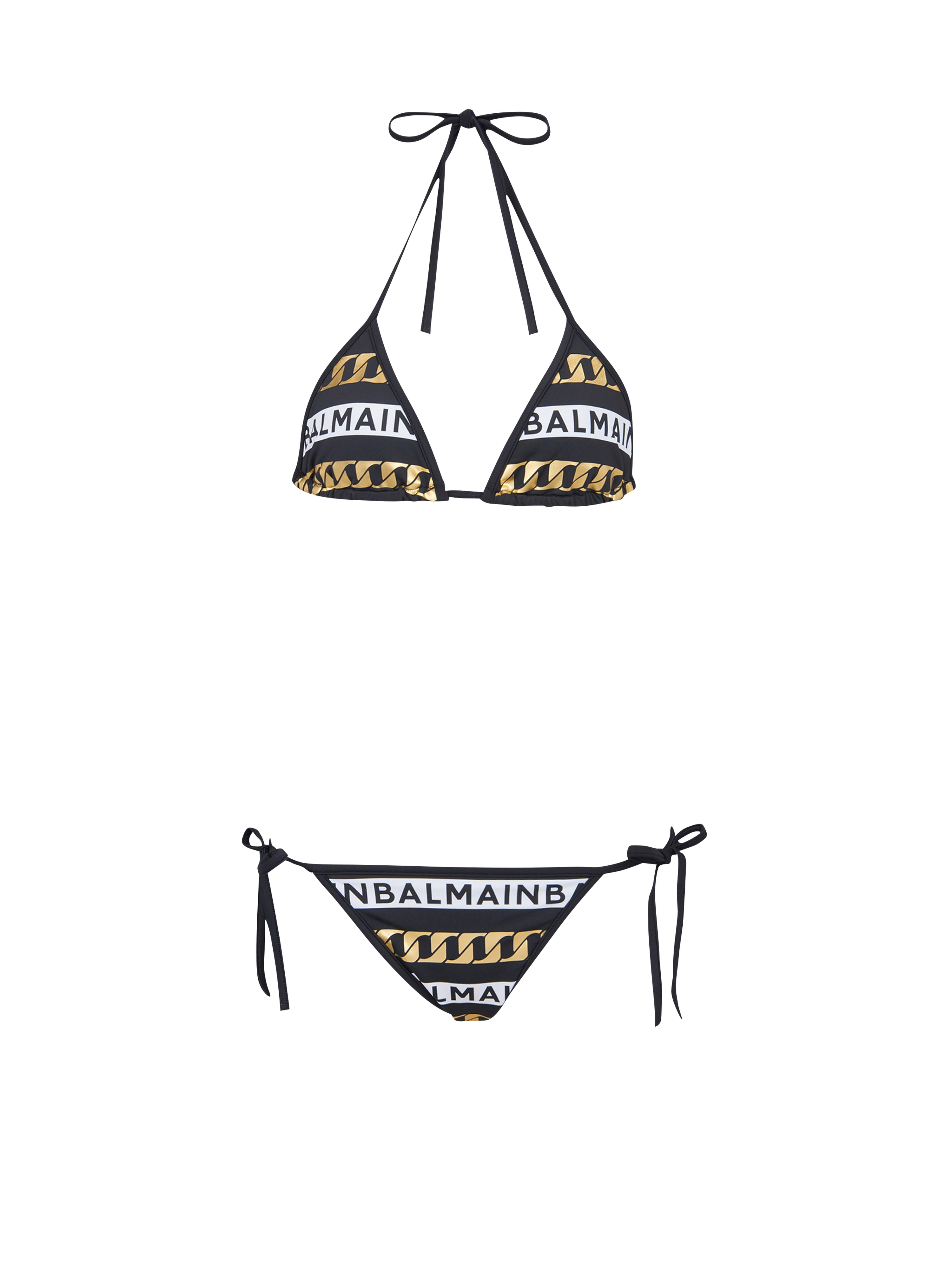 Balmain logo bikini, black