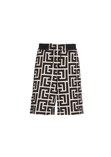 Shorts aus Baumwolle mit Maxi-Balmain-Monogramm