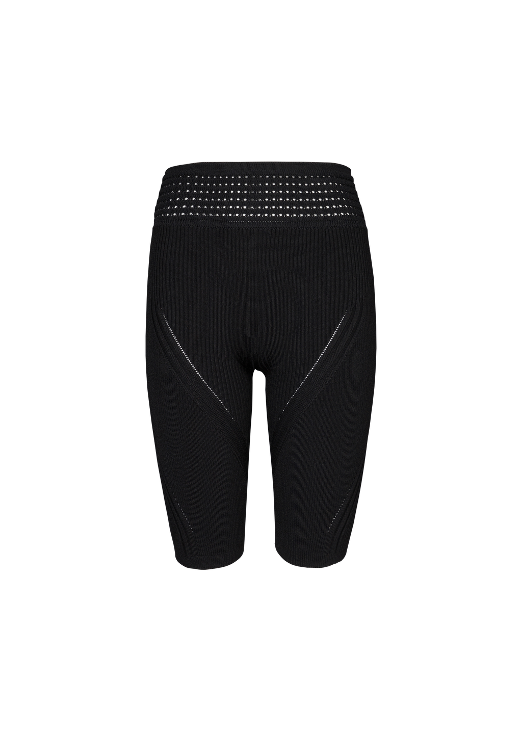 Knit cycling shorts, black, hi-res