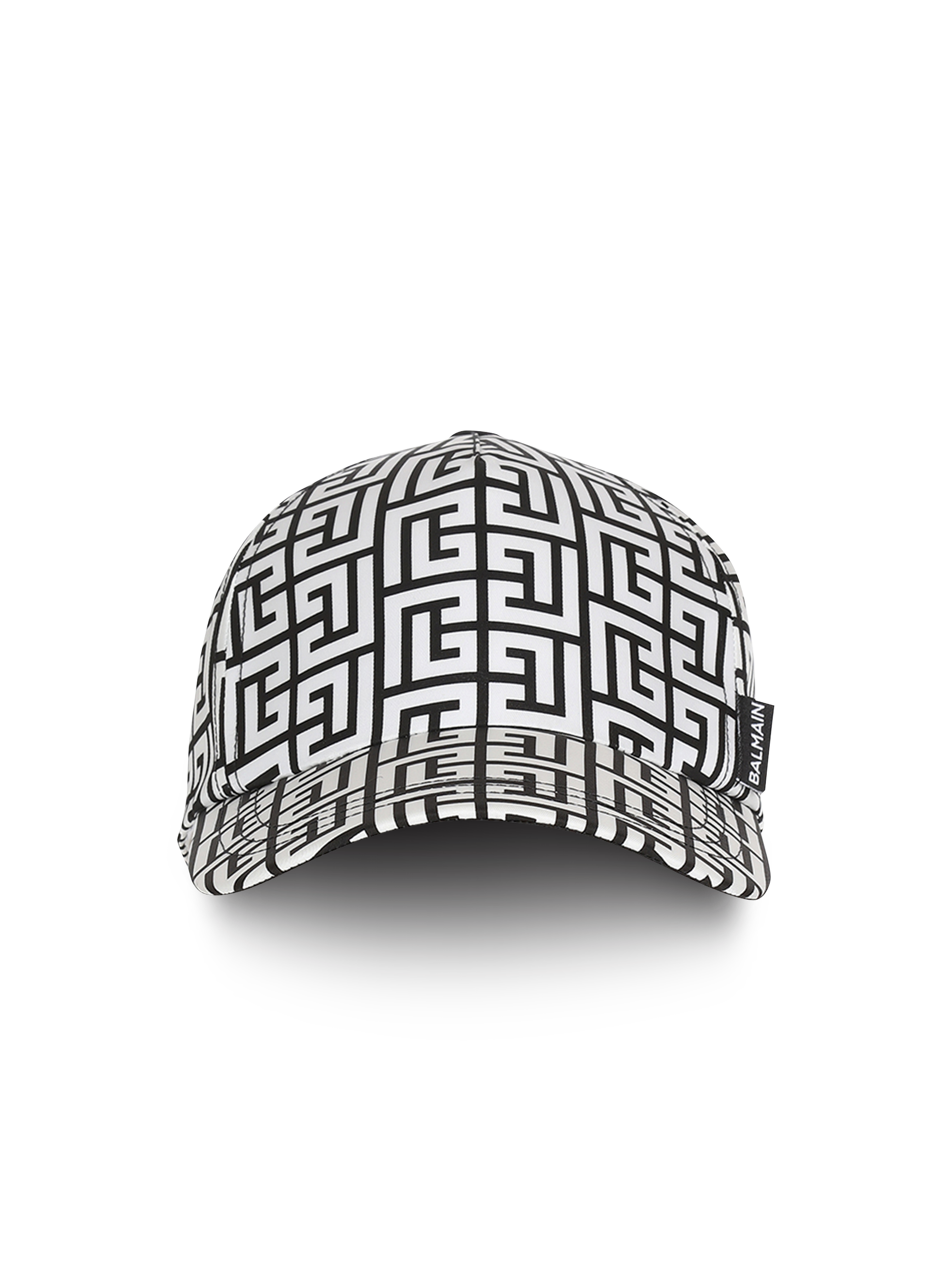 Jacquard-Mütze mit Monogramm, schwarz