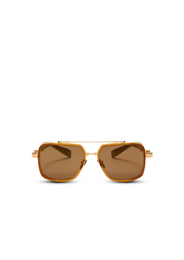 Goldfarbene Sonnenbrille Officier aus Titan