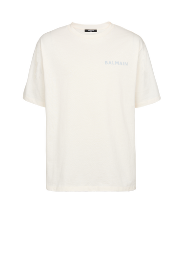 T-Shirt aus Baumwolle mit kleinem aufgedrucktem Balmain Paris-Logo