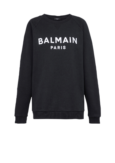 Sweatshirt aus Baumwolle mit Balmain Logo-Print