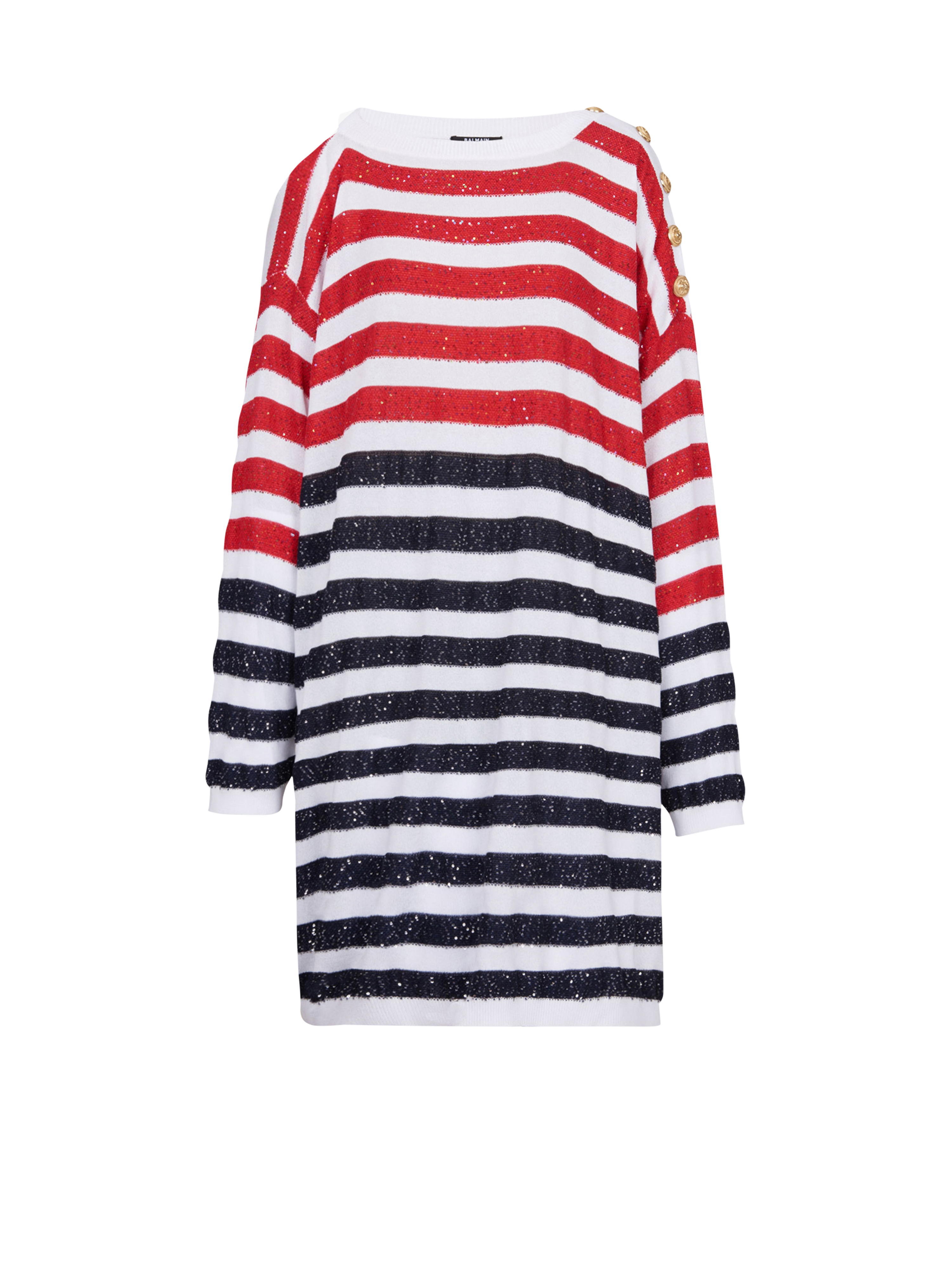 HIGH SUMMER CAPSULE -Striped knit dress, multicolor