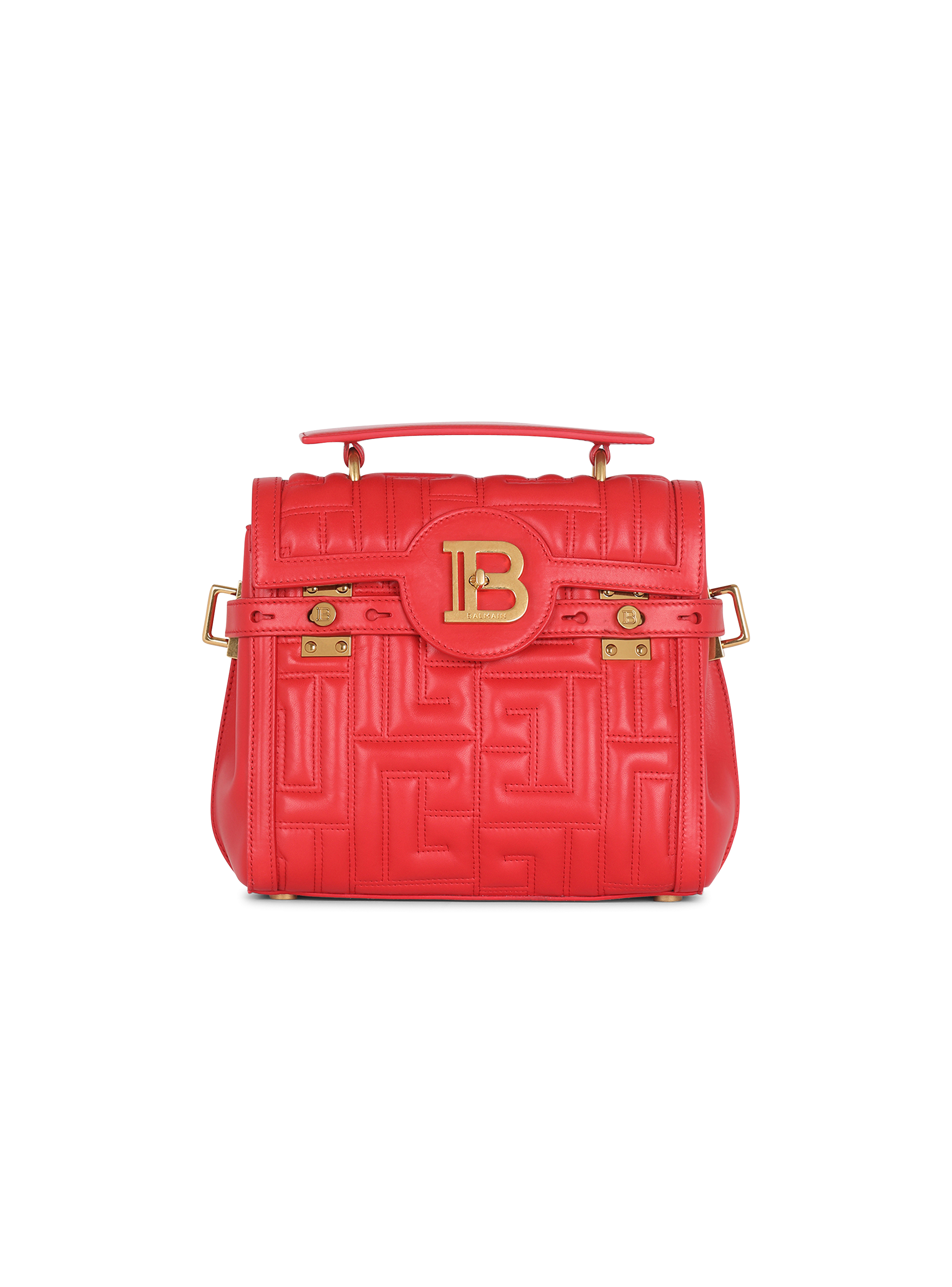 Quilted leather B-Buzz 23 bag, red