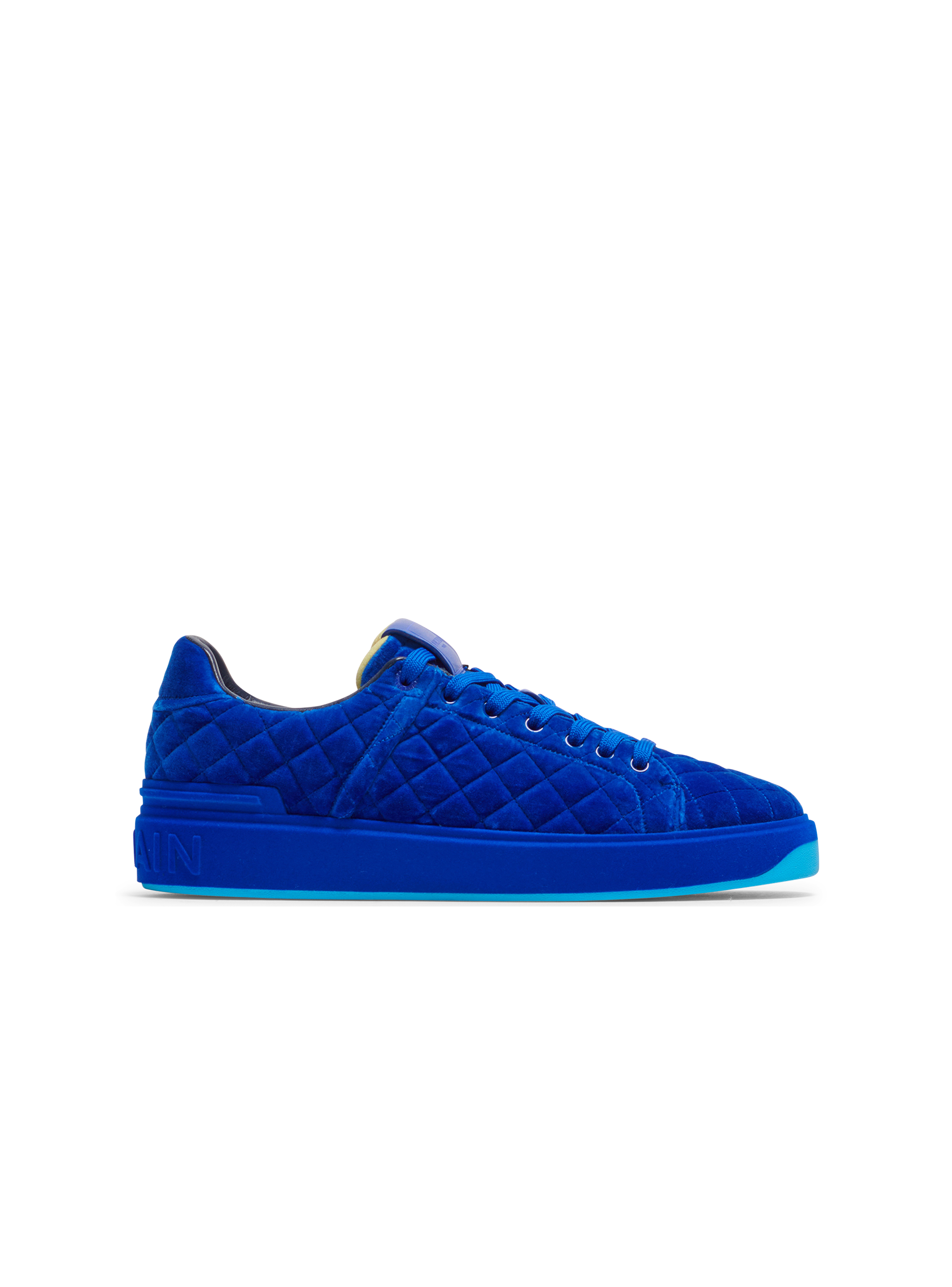 B-Court Sneakers aus gestepptem Samt, blau