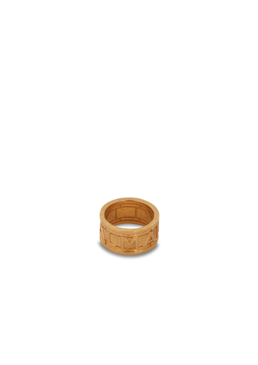 Goldfarbener Tubular Ring aus Messing mit Kette