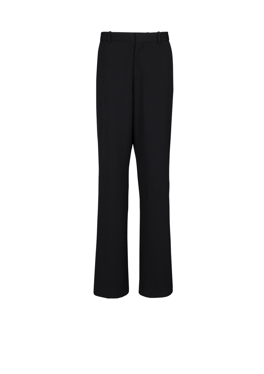 Wool wide-leg trousers, black, hi-res