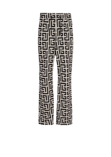 Weite Pyjama-Hose aus Jacquard mit Balmain-Monogramm