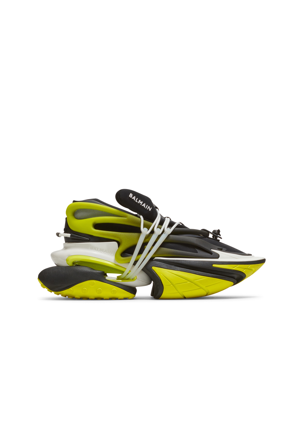 Low-Top-Sneakers Unicorn aus Neopren und Leder, gelb, hi-res