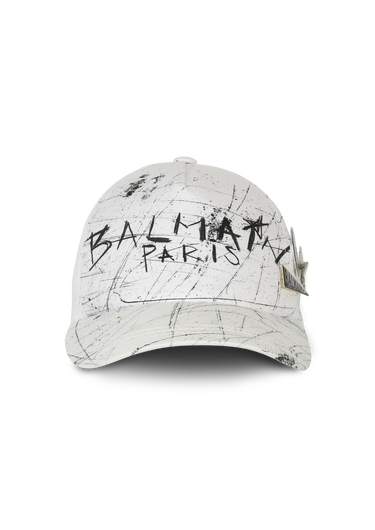 Basecap aus Baumwolle mit Balmain-Graffiti-Logo