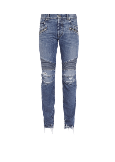 Slim Fit Jeans aus Baumwolle im Destroyed-Look