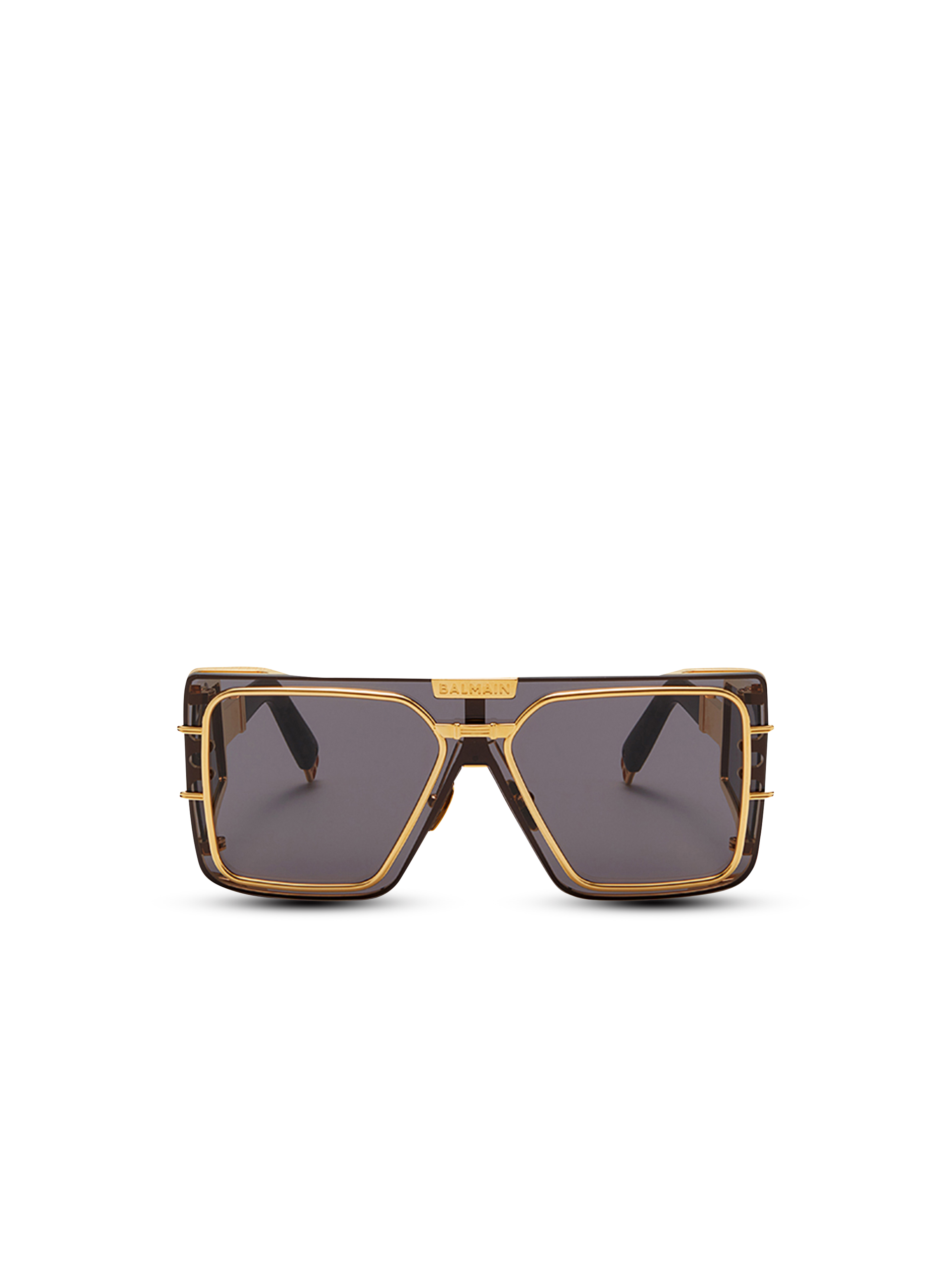 Shield-Sonnenbrille Wonder Boy Mido aus Titan, schwarz