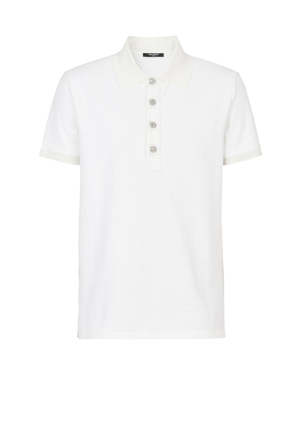 Poloshirt aus Baumwollpikee, WeiB, hi-res