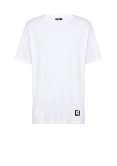 Oversize-T-Shirt aus Baumwolle mit Balmain Logo-Print