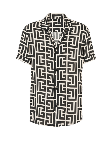 Maxi Balmain monogram print eco-designed shirt