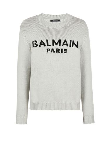Wollpullover mit Logo von Balmain Paris