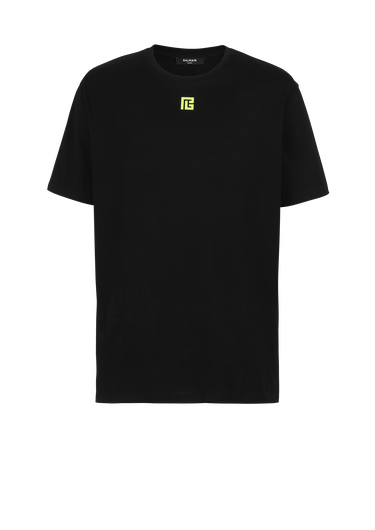 T-Shirt aus Baumwolle mit Maxi-Balmain-Logo-Print auf der Rückseite