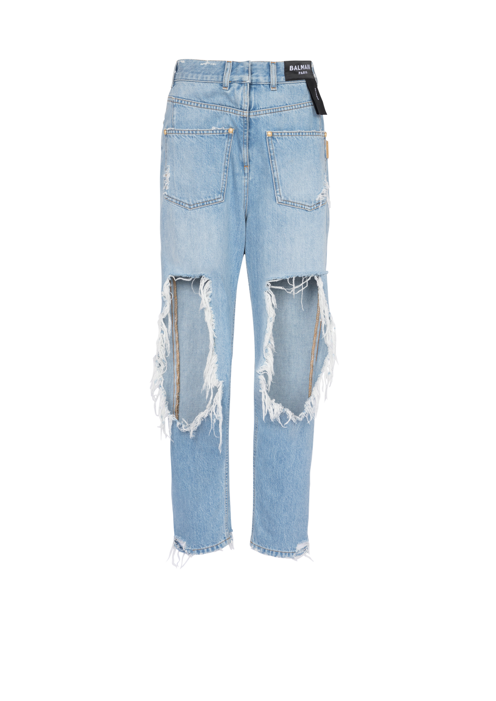 Boyfriend-Jeans im Destroyed-Look mit Inside-Out-Design, blau, hi-res