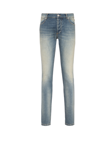Slim Fit Jeans aus Baumwolle mit Bleach-Effekt