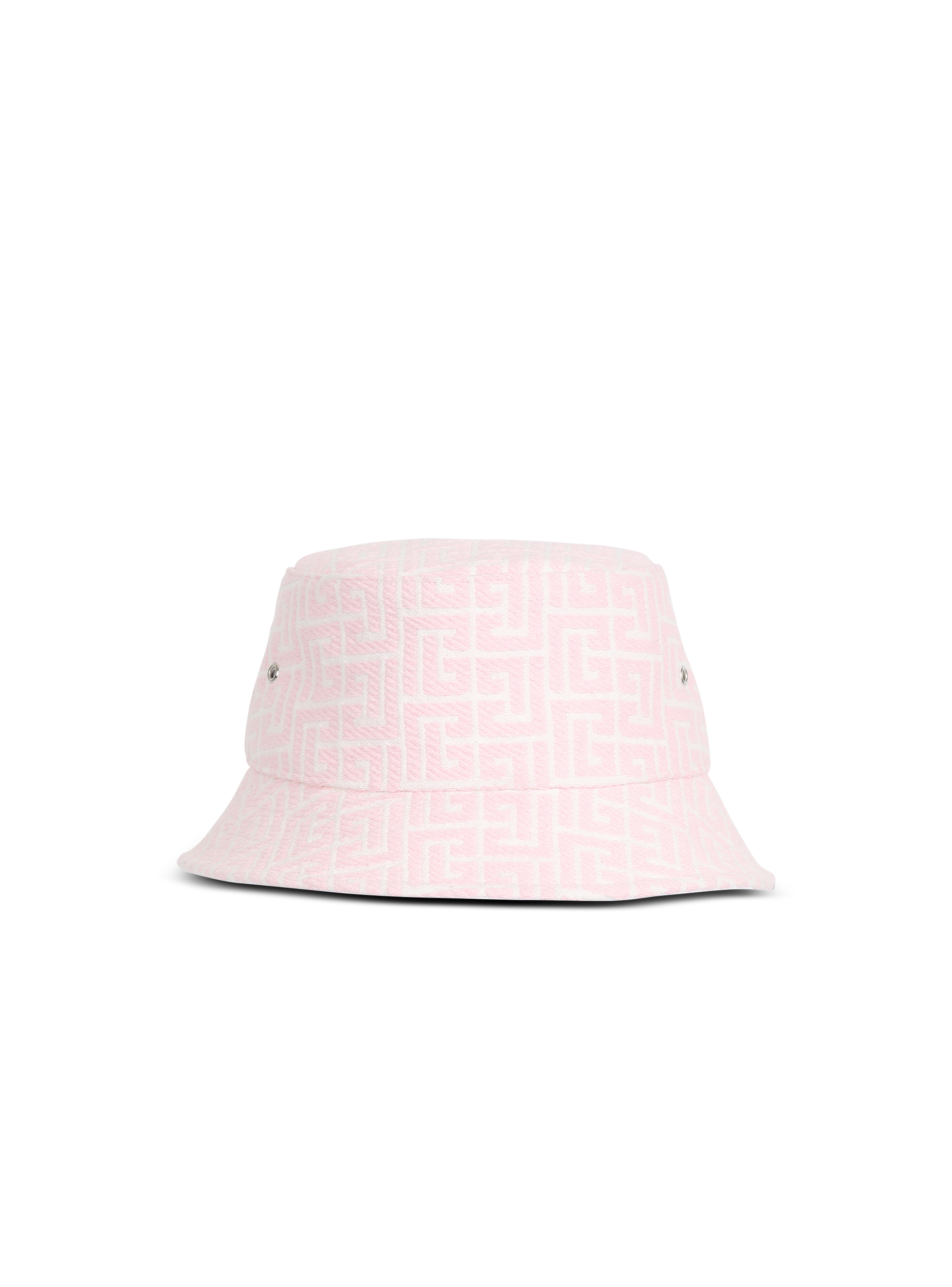 EXKLUSIVE - Bucket Hat aus Jacquard mit Balmain-Monogramm, rosa