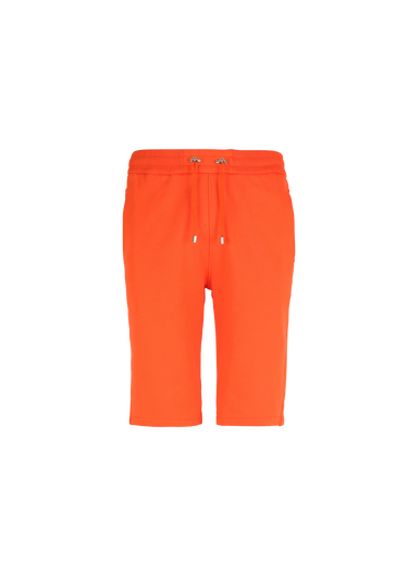 Shorts aus Baumwolle im Öko-Design mit geflocktem Balmain Paris Logo