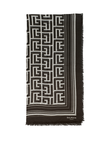 Schal aus Modal mit Balmain-Monogramm-Muster