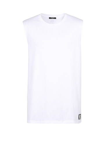 T-Shirt aus Baumwolle mit Balmain Logo-Print
