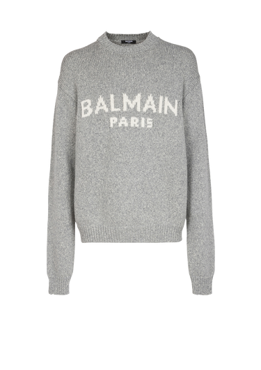 Wollpullover mit Logo von Balmain Paris