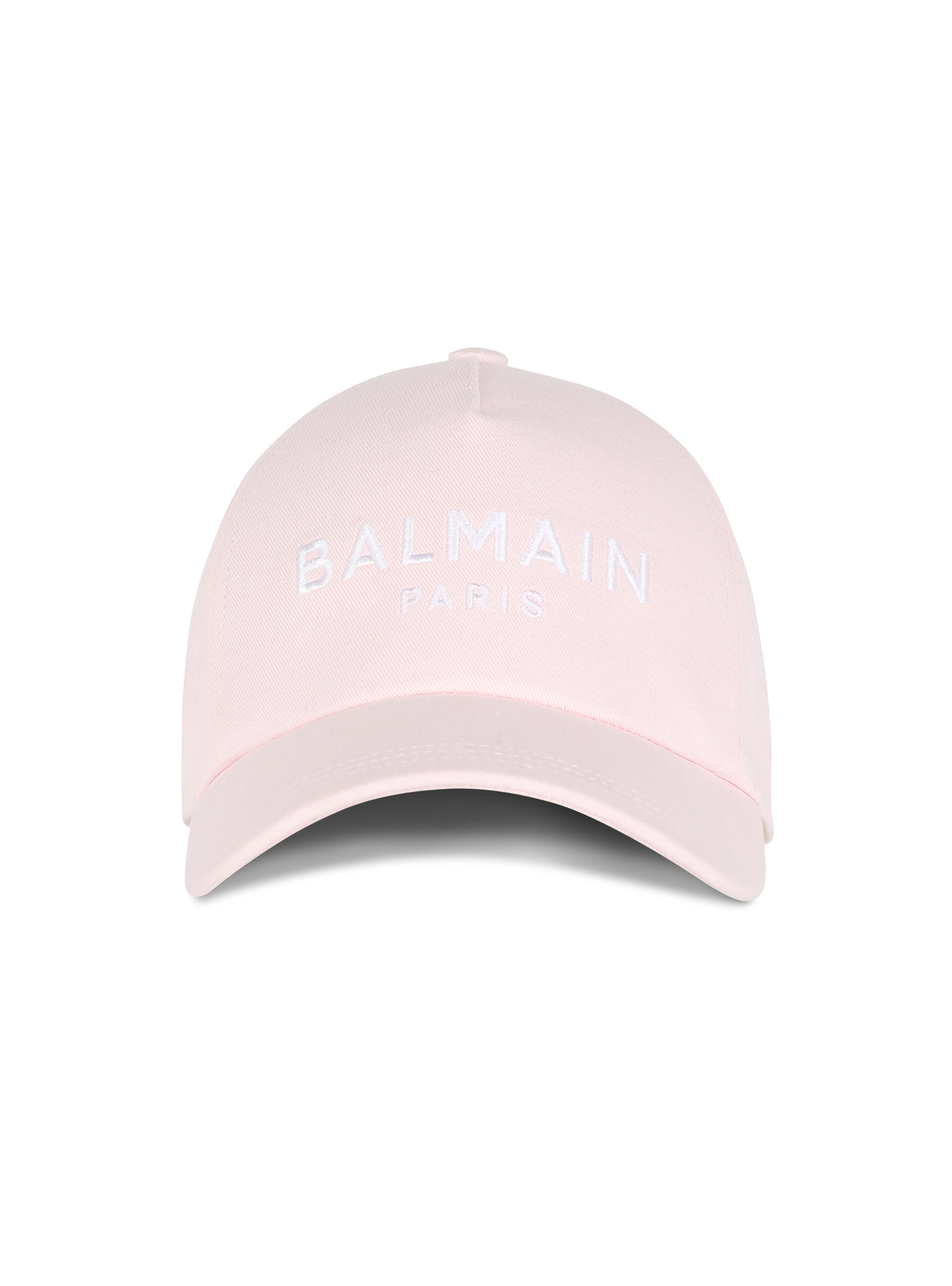 Cotton cap with Balmain logo, pink